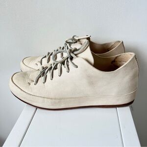 FEIT natural beige classic low top sneakers sewn by hand